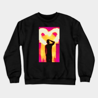 Synthwave - Street Heart Silhouette Crewneck Sweatshirt